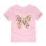 Mädchen-T-Shirt mit Schmetterling J3290 hellrosa