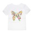 Mädchen-T-Shirt mit Schmetterling J3290 weiß