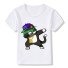 Mädchen-T-Shirt - Tiere mit Mütze J623 Schwarze Katze