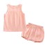 Mädchen-Tanktop und Shorts L1242 rosa