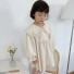 Mädchenkleid mit langen Ärmeln N118 beige