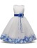 Mädchenkleid mit Rosen J2897 blau