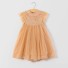 Mädchenkleid mit Tüllrock N102 apricot