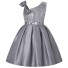 Mädchenkleid N603 grau