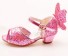 Mädchensandalen mit Absatz rosa