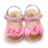 Mädchensandalen mit Blumen A332 rosa