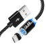 Mágneses töltő USB kábel K461 fekete