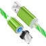 Mágneses USB töltéssel ellátott világító kábel zöld