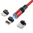 Mágneses USB töltőkábel K446 piros