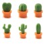 Magneți de frigider cactus 6 buc portocale