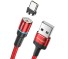 Magnetický nabíjací USB kábel červená