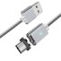 Magnetický USB dátový kábel K442 strieborná