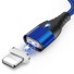 Magnetický USB kabel QC 3.0 modrá