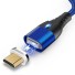 Magnetický USB kábel QC 3.0 modrá