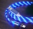 Magnetický USB kábel s LED osvetlením modrá