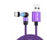 Magnetický USB kábel sa nastaviteľným konektorom fialová