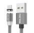 Magnetický USB nabíjací kábel K434 sivá