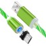Magnetický USB nabíjací osvetlený kábel zelená