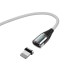 Magnetyczny kabel danych USB K548 srebrny