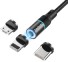 Magnetyczny kabel do ładowania USB K446 czarny