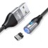 Magnetyczny kabel USB do transmisji danych K509 srebrny