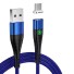 Magnetyczny kabel USB do transmisji danych K556 niebieski