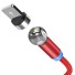 Magnetyczny kabel USB z obrotowym złączem czerwony
