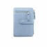 Mały skórzany portfel damski M327 jasnoniebieski