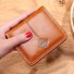 Mały skórzany portfel damski M342 brązowy