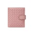 Mały skórzany portfel damski M376 różowy