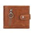 Mały skórzany portfel damski M389 brązowy