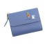 Mały skórzany portfel damski M410 niebieski