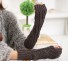 Mâneci tricotate pentru femei pentru mâini gri inchis