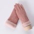 Mănuși de damă cu fulgi J2841 roz