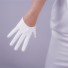 Mănuși de damă din piele artificială strălucitoare alb