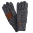 Mănuși de iarnă tricotate gri inchis