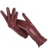 Mănuși de piele pentru femei burgundy