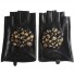 Mănuși din piele pentru femei cu strasuri 2