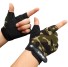 Mănuși fără degete pentru bărbați în stil militar J2636 camuflaj