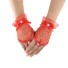 Mănuși fără dete pentru femei, cu dantelă roșu