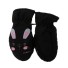 Mănuși pentru copii cu iepuraș negru