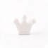 Mărgele din silicon în formă de coroană - 10 buc alb