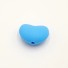 Mărgele din silicon în formă de inimă - 10 buc albastru