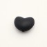 Mărgele din silicon în formă de inimă - 10 buc negru