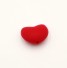 Mărgele din silicon în formă de inimă - 10 buc roșu