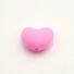 Mărgele din silicon în formă de inimă - 10 buc roz deschis