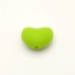 Mărgele din silicon în formă de inimă - 10 buc verde