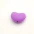 Mărgele din silicon în formă de inimă - 10 buc violet
