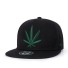 Marihuana-Blatt-Snapback J1000 schwarz-grün