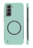 Matný ochranný kryt s podporou MagSafe pro Samsung Galaxy S20 FE tyrkysová